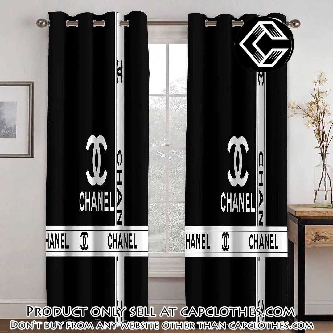 Chanel black premium window curtains hot  set wc107 cc5835462